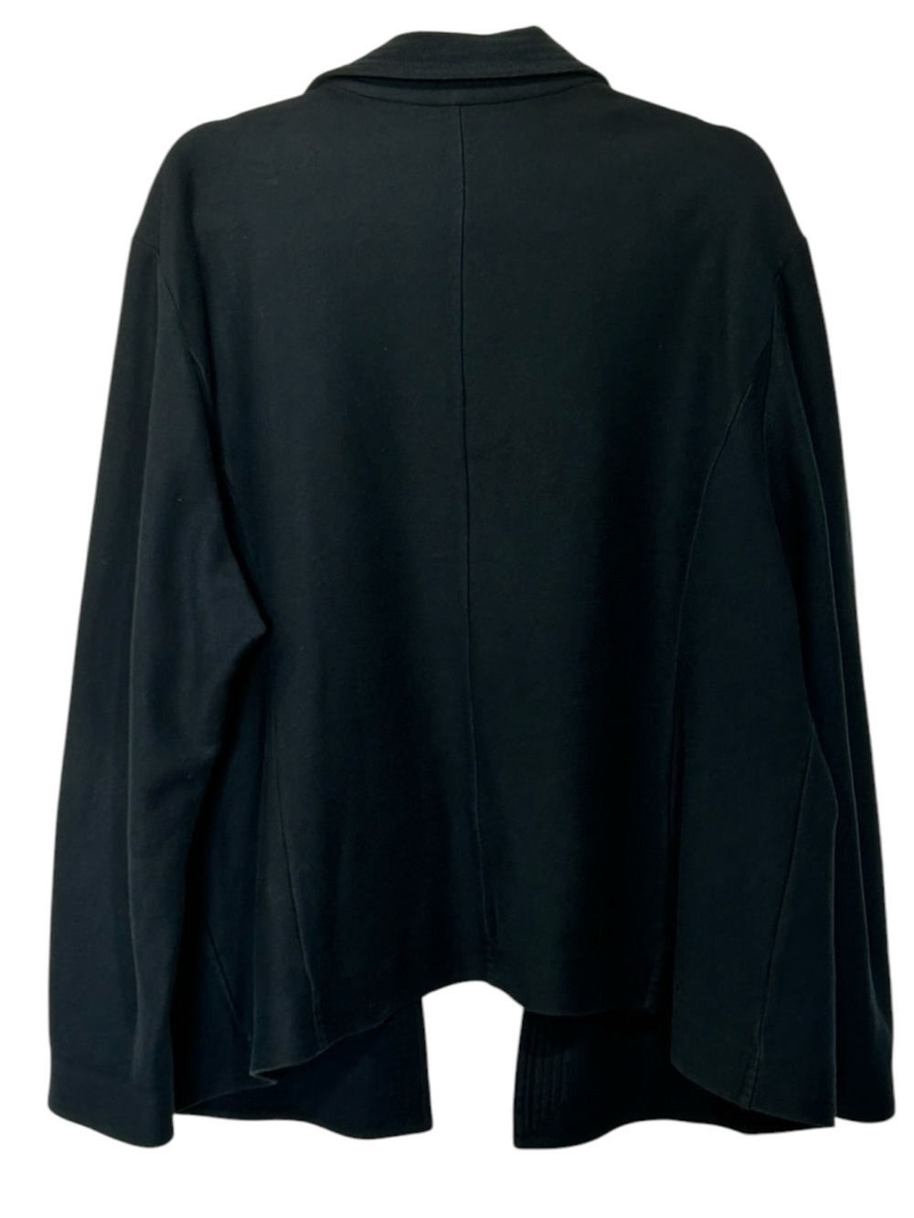 Eileen Fisher Minimalist Black Jacket Casual Luxury Dark Academia Cotton 1X - Picture 5 of 7